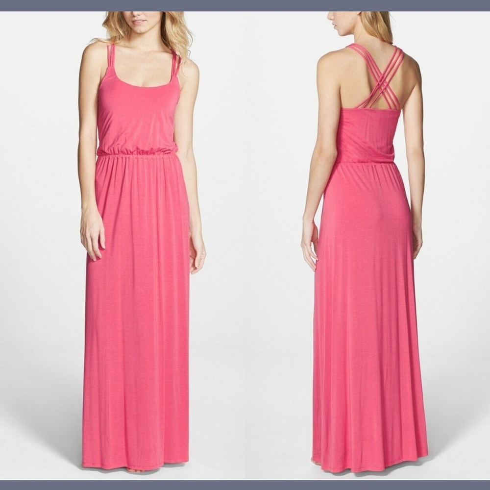 NWT! BCA by Rebecca Virtue Maxi Dress Pink [SZ Small Medium‎ ]